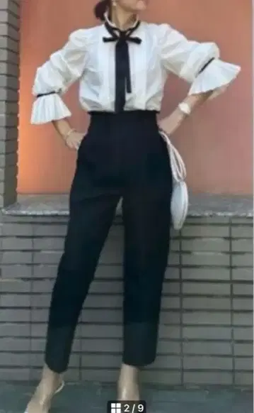 이데알루체 드레스 팬츠 블랙 38