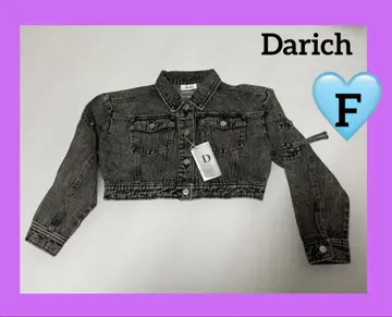 Darich 크롭 데님 자켓 프리 사이즈 블랙