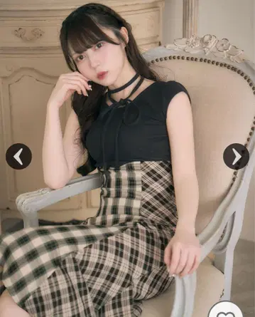 미셸 마카롱 머메이드 원피스 체크
