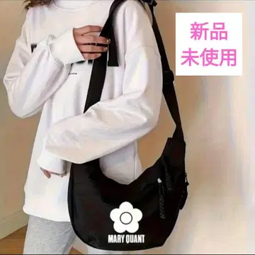 MARY QUANT 블랙 사코슈 숄더백 마리콴트