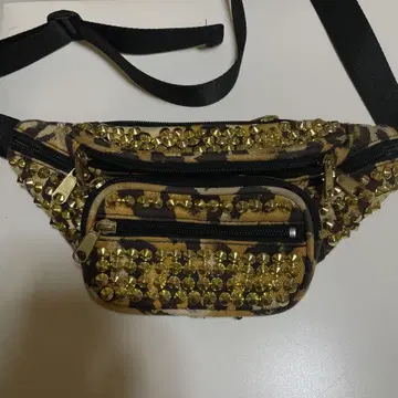 조이리치 레오파드 무늬 스터드 바디백