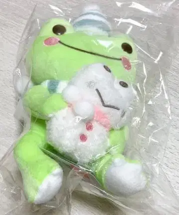 개구리와 눈사람 봉제 인형