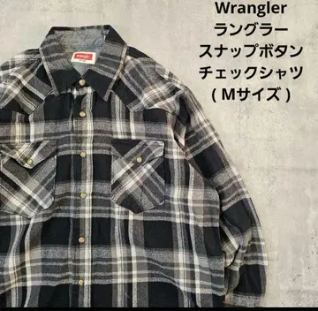 Wrangler 체크 셔츠 M 사이즈 스냅 버튼