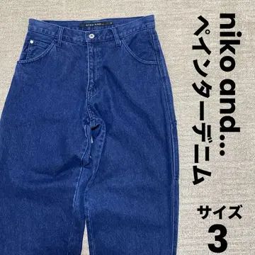 nico and 니코 앤드 와이드 배기 페인터 데님 팬츠 3