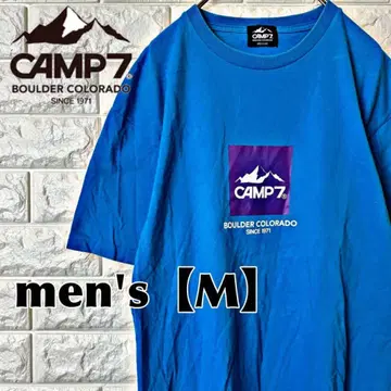 5 [ CAMP7 ] 프린트 티셔츠 [ 남성용 M ] 블루