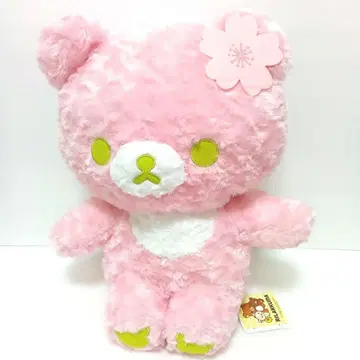 리락쿠마 사쿠라 말차 로즈 보아 봉제 인형 XL