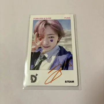 &TEAM DPARTMENT FUMA 후우마 사인 사진 폴라로이드