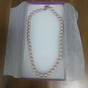 가쓰라 유미 핑크 펄 목걸이 실버 클로징