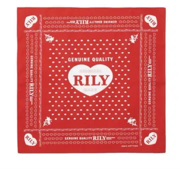 반다나 이마이치 류지 Heart Logo Bandana RED rily