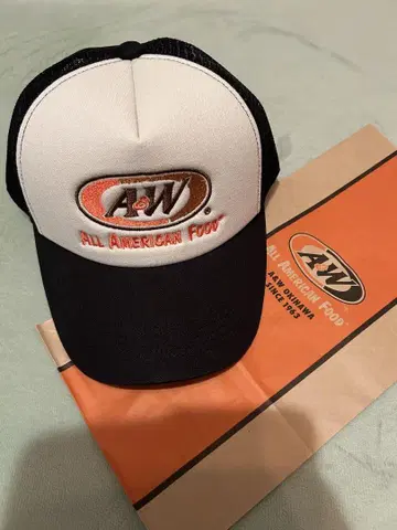 A&W 메쉬 로고 캡 오키나와 블랙