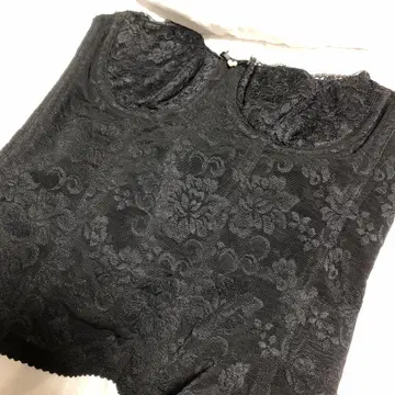 레이스 뷔스티에 보정 바디수트 80 블랙