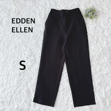 에덴 엘렌 EDDEN ELLEN 와이드 슬랙스 팬츠 블랙 S 깔끔한
