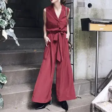 AMERI VINTAGE 올인원 살로펫 원피스 보르도