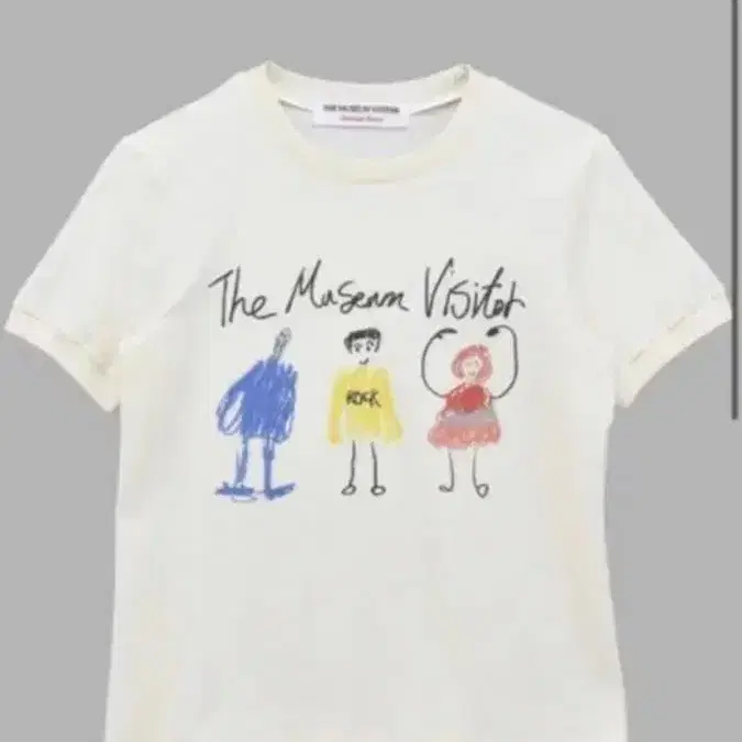 【THE MUSEUM VISITOR】CROP HEART PRINTED T-SHIRTS (WHITE) HEART SPRAYED T-SHIRTS (WHITE) : THE MUSEUM VISITOR