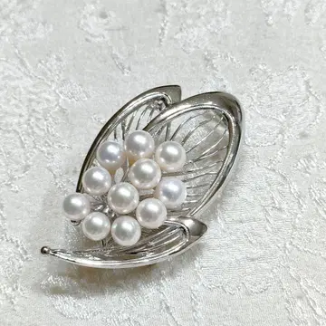 2U76 진주 오비 고정 띠 브로치 펜던트 탑 Silver