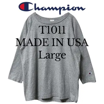 Champion 챔피온 T1011 7부 소매 USA제 그레이 L