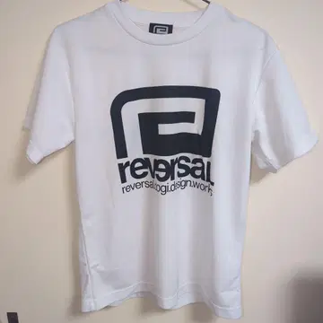 reversal 로고 프린트 티셔츠 S 사이즈 화이트
