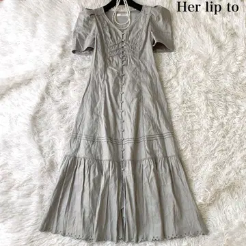 Her lip to 백 레이스업 롱 원피스 M 정가 25,000엔