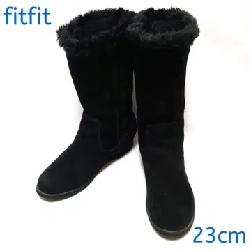 핏핏 fitfit 무스탕 스웨이드 블랙 플랫 23cm