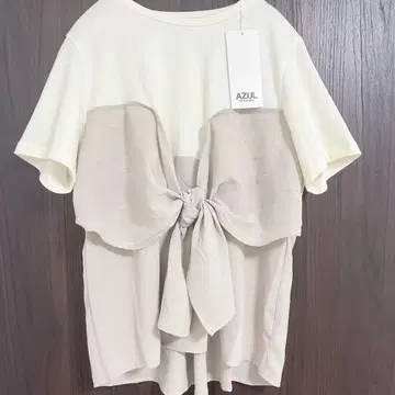 AZUL BY MOUSSY 뷔스티에풍 상의 티셔츠 베이지 리본