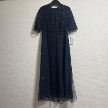 야마다야 신상품 Kaene 쉬폰 레이스 네이비 롱 원피스 M