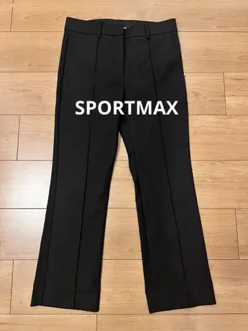 SPORTMAX 블랙 스트레이트 팬츠 36/34