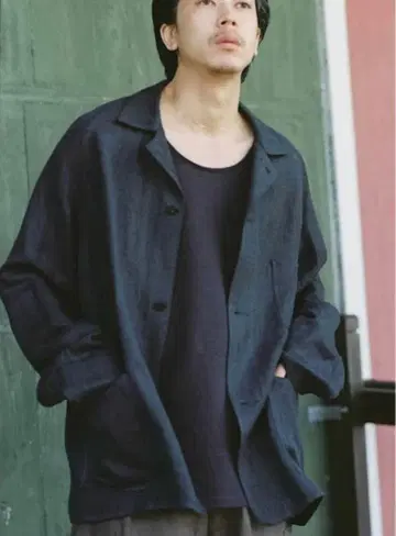 LIDNM 레이온 리넨 작업용 자켓 L