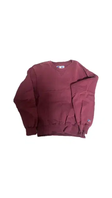 RUSSELL ATHLETIC 버건디 래글런 스웨트 셔츠