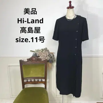 새상품급 Hi-Land 타카시마야 블랙 포멀 원피스