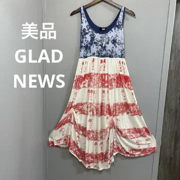 새상품급 GLADNEWS 스컬 맥시 원피스 펑크