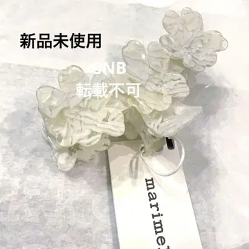marimekko 미사용 새상품 헤어 클립 크림 화이트 계열
