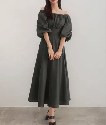 CENEA 2way 린넨 혼방 플레어 원피스