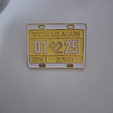 2PM JUNHO 번호판 핀 배지