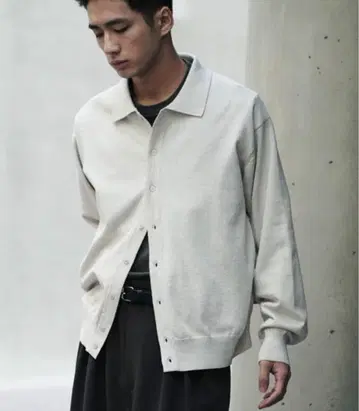 WYM T/C BASIC KNIT SHIRT CARDIGAN L