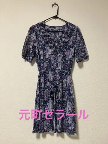 모토마치 제랄 페이즐리 무늬 반팔 튜닉