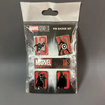 MARVEL 10주년 기념 마블 핀 배지 세트