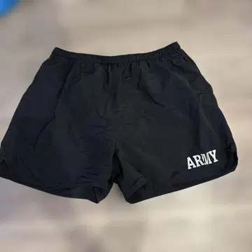ARMY 로고 블랙 숏 팬츠