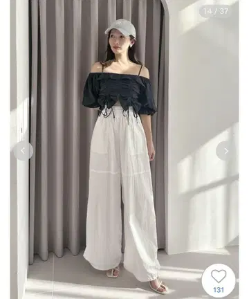 SNIDEL 샤카 와이드 팬츠 파라슈트 팬츠 카고 팬츠