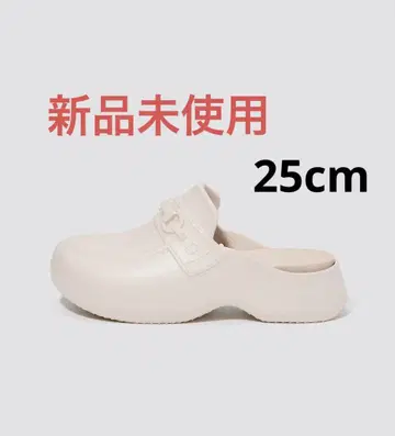 [완판템] rokh 로퍼 클로그 샌들 내추럴 25.0cm
