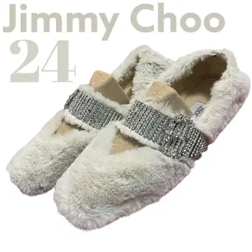초레어 지미추 Jimmy Choo 플랫슈즈 24cm 퍼