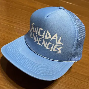 레어 컬러 SUICIDAL TENDENCIES 메쉬 캡 스카이블루