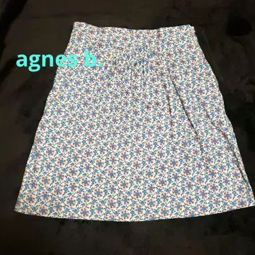 애니에스베 스커트 빅 사이즈 레이온 올 패턴 꽃무늬 agnes b.