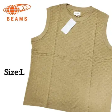 BEAMS/미착용 택 포함/슬리브리스 티셔츠/Size:L/익명 배송