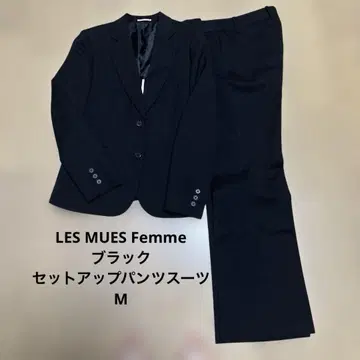 LES MUES Femme 블랙 셋업 팬츠 수트 M 비즈니스
