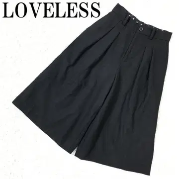 LOVELESS 라브레스 크롭 와이드 팬츠 블랙 34 B8839