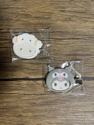 산리오 시크릿 커스텀 헤어 클립 쿠로미 코기뮨