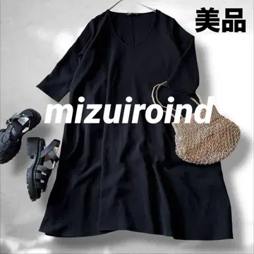 mizuiroind 미즈이로 인드 스트레치 A 라인 원피스 블랙