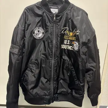 Denifits U.S. Marine 블랙 바시티 자켓 M 사이즈
