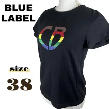 [새상품급] BLUE LABEL CB 로고 반팔 티셔츠 사이즈 38