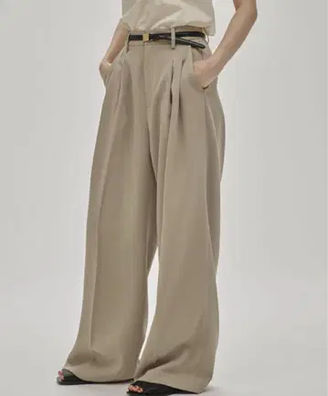 todayful Tuck Wide Trousers 세이지 36